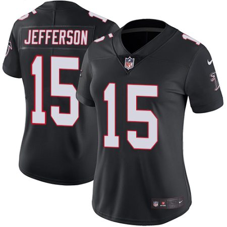 wholesale Falcons #15 Van Jefferson Black Alternate Stitched Women's NFL Vapor Untouchable Limited Jersey