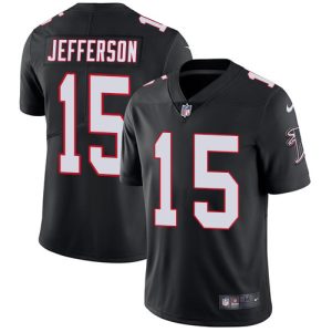 wholesale Falcons #15 Van Jefferson Black Alternate Stitched Youth NFL Vapor Untouchable Limited Jersey