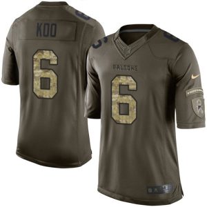 wholesale Falcons #6 Younghoe Koo Green Stitched Youth NFL Limited 2024 Salute to Service Jersey