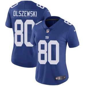 cheap Giants #80 Gunner Olszewski Royal Blue Team Color Women's Stitched NFL Vapor Untouchable Limited Jersey
