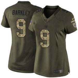 cheap Giants #9 Matt Barkley Green Women's Stitched NFL Limited 2024 Salute to Service Jersey
