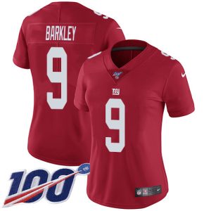 giants #9 matt barkley red alternate women's stitched nfl 100th season vapor untouchable limited wholesale jersey