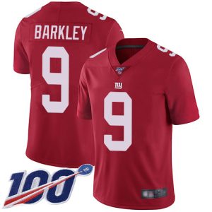 Giants #9 Matt Barkley Red Youth Stitched NFL Limited Inverted Legend 100th Season Jersey