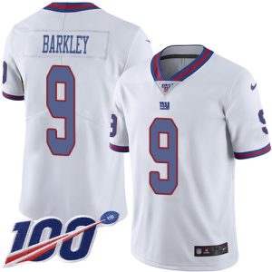 giants #9 matt barkley white youth stitched nfl limited rush 100th season cheap jersey
