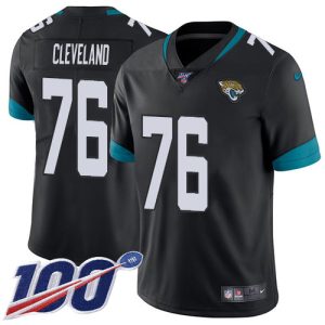jaguars #76 ezra cleveland black team color youth stitched nfl 100th season vapor limited cheap jersey