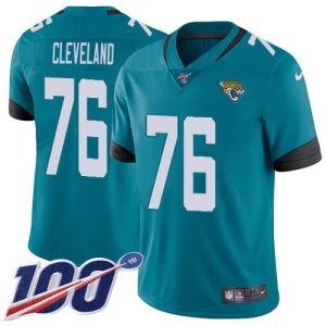 wholesale Jaguars #76 Ezra Cleveland Teal Green Alternate Youth Stitched NFL 100th Season Vapor Limited Jersey