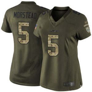 jets #5 thomas morstead green women's stitched nfl limited 2024 salute to service cheap jersey