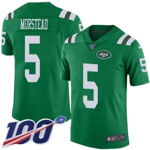 Jets #5 Thomas Morstead Green Youth Stitched NFL Limited Rush 100th Season Jersey