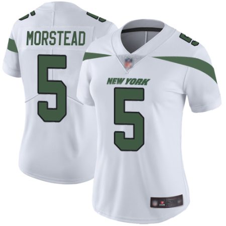 cheap Jets #5 Thomas Morstead White Women's Stitched NFL Vapor Untouchable Limited Jersey