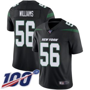 wholesale Jets #56 Quincy Williams Black Alternate Youth Stitched NFL 100th Season Vapor Untouchable Limited Jersey
