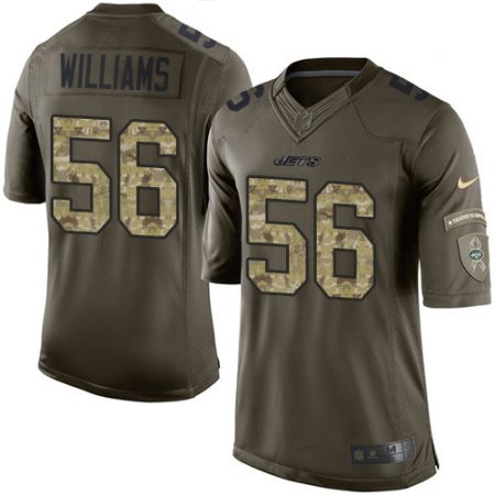 wholesale Jets #56 Quincy Williams Green Youth Stitched NFL Limited 2024 Salute To Service Jersey