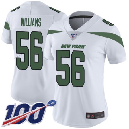 Jets #56 Quincy Williams White Women's Stitched NFL 100th Season Vapor Untouchable Limited Jersey