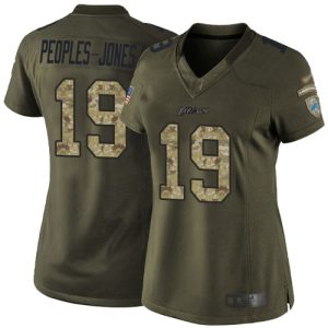 Lions #19 Donovan Peoples-Jones Green Women's Stitched NFL Limited 2024 Salute to Service Jersey
