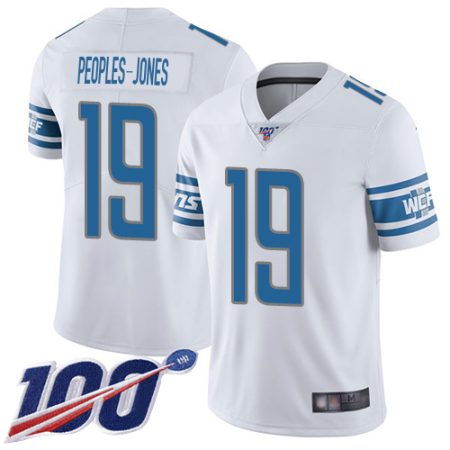 lions #19 donovan peoples-jones white youth stitched nfl 100th season vapor untouchable limited wholesale jersey