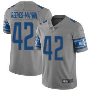 lions #42 jalen reeves-maybin gray youth stitched nfl limited inverted legend cheap jersey