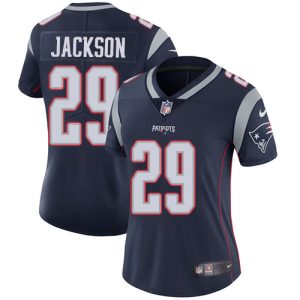 Patriots #29 J.C. Jackson Navy Blue Team Color Women's Stitched NFL Vapor Untouchable Limited Jersey