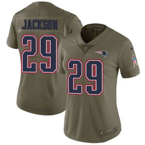 patriots #29 j.c. jackson olive women's stitched nfl limited 2024 salute to service wholesale jersey
