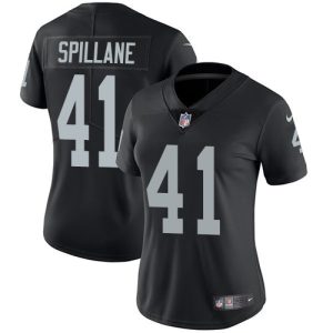 raiders #41 robert spillane black team color women's stitched nfl vapor untouchable limited cheap jersey