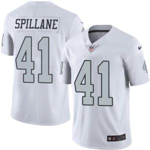 wholesale Raiders #41 Robert Spillane White Youth Stitched NFL Limited Rush Jersey