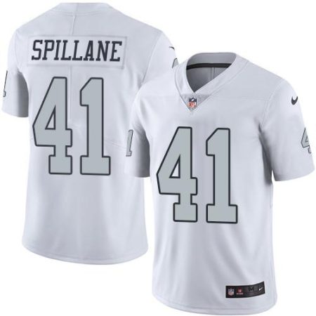 wholesale Raiders #41 Robert Spillane White Youth Stitched NFL Limited Rush Jersey
