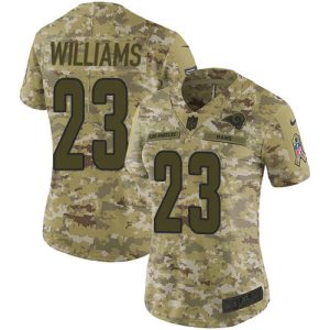 rams #23 kyren williams camo women's stitched nfl limited 2024 salute to service wholesale jersey