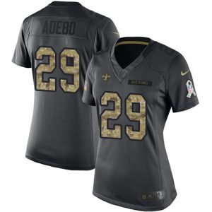 wholesale Saints #29 Paulson Adebo Black Women's Stitched NFL Limited 2024 Salute To Service Jersey