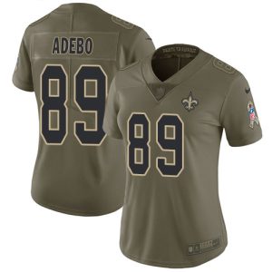 saints #29 paulson adebo olive women's stitched nfl limited 2024 salute to service cheap jersey