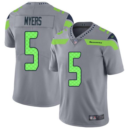 Seahawks #5 Jason Myers Gray Youth Stitched NFL Limited Inverted Legend Jersey