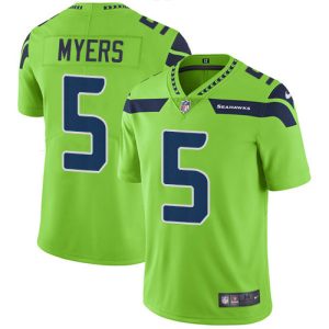 wholesale Seahawks #5 Jason Myers Green Youth Stitched NFL Limited Rush Jersey