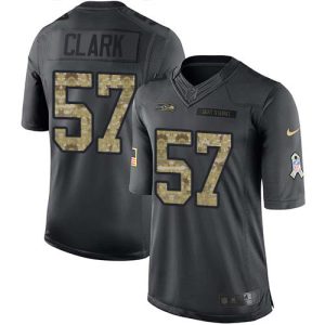 cheap Seahawks #57 Frank Clark Black Youth Stitched NFL Limited 2024 Salute to Service Jersey