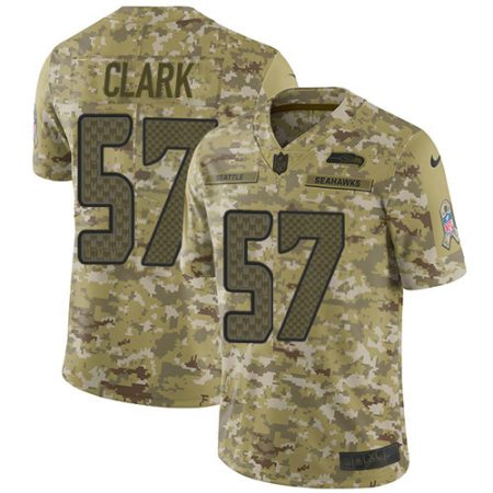Seahawks #57 Frank Clark Camo Youth Stitched NFL Limited 2024 Salute To Service Jersey