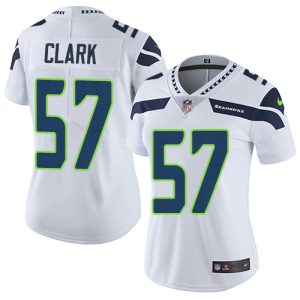 Seahawks #57 Frank Clark White Women's Stitched NFL Vapor Untouchable Limited Jersey