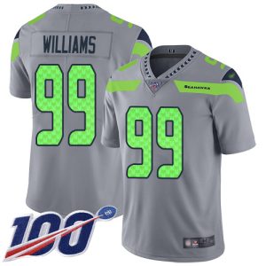 wholesale Seahawks #99 Leonard Williams Gray Youth Stitched NFL Limited Inverted Legend 100th Season Jersey
