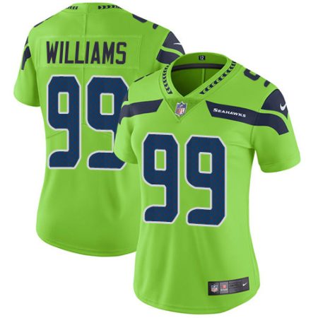 seahawks #99 leonard williams green women's stitched nfl limited rush wholesale jersey