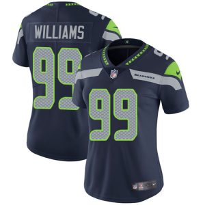 Seahawks #99 Leonard Williams Steel Blue Team Color Women's Stitched NFL Vapor Untouchable Limited Jersey