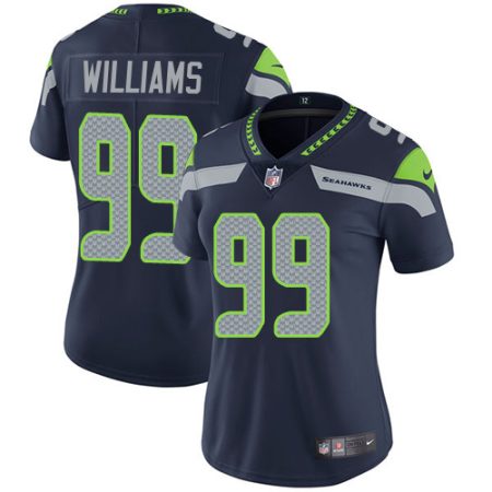 Seahawks #99 Leonard Williams Steel Blue Team Color Women's Stitched NFL Vapor Untouchable Limited Jersey