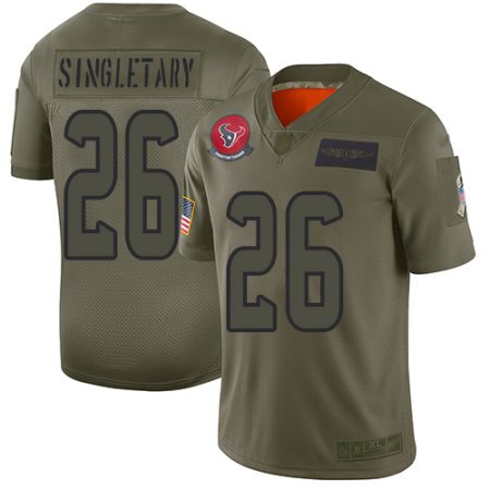 wholesale Texans #26 Devin Singletary Camo Youth Stitched NFL Limited 2024 Salute To Service Jersey