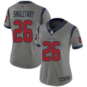 wholesale Texans #26 Devin Singletary Gray Women's Stitched NFL Limited Inverted Legend Jersey