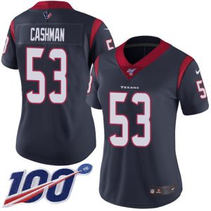wholesale Texans #53 Blake Cashman Navy Blue Team Color Women's Stitched NFL 100th Season Vapor Untouchable Limited Jersey