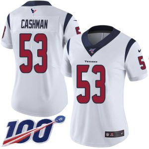 texans #53 blake cashman white women's stitched nfl 100th season vapor untouchable limited wholesale jersey