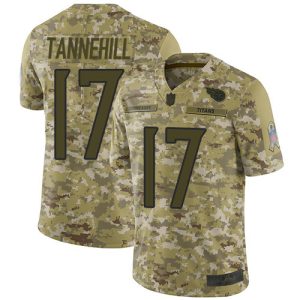 Titans #17 Ryan Tannehill Camo Youth Stitched NFL Limited 2024 Salute To Service Jersey
