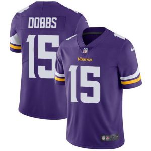 wholesale Vikings #15 Josh Dobbs Purple Team Color Youth Stitched NFL Vapor Untouchable Limited Jersey
