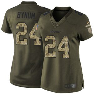 Vikings #24 Camryn Bynum Green Women's Stitched NFL Limited 2024 Salute to Service Jersey