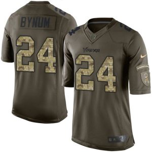 wholesale Vikings #24 Camryn Bynum Green Youth Stitched NFL Limited 2024 Salute to Service Jersey