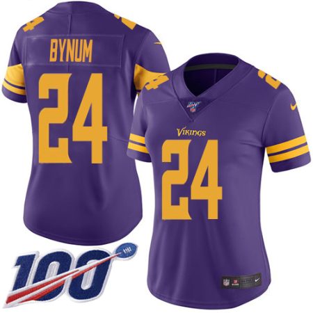 wholesale Vikings #24 Camryn Bynum Purple Women's Stitched NFL Limited Rush 100th Season Jersey