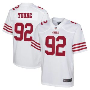 San Francisco 49ers #92 Chase Young White Youth 2023-24 NFL Game Jersey