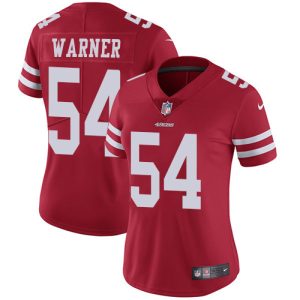 cheap 49ers #54 Fred Warner Red Team Color Women's Stitched NFL Vapor Untouchable Limited Jersey