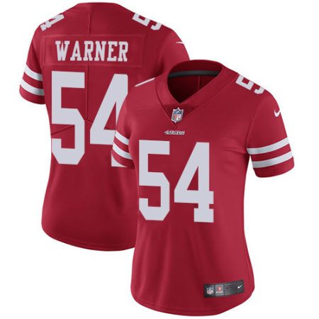 cheap 49ers #54 Fred Warner Red Team Color Women's Stitched NFL Vapor Untouchable Limited Jersey