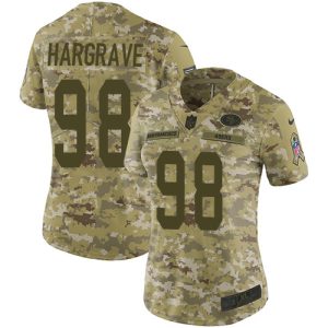 49ers #98 javon hargrave camo women's stitched nfl limited 2018 salute to service wholesale jersey