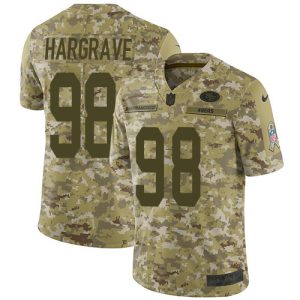 cheap 49ers #98 Javon Hargrave Camo Youth Stitched NFL Limited 2018 Salute To Service Jersey